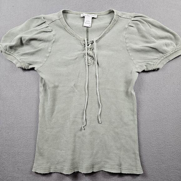American Rag Puffy Shirt Waffle Knit Girls Large Cottagecore Fairy - Picture 1 of 7